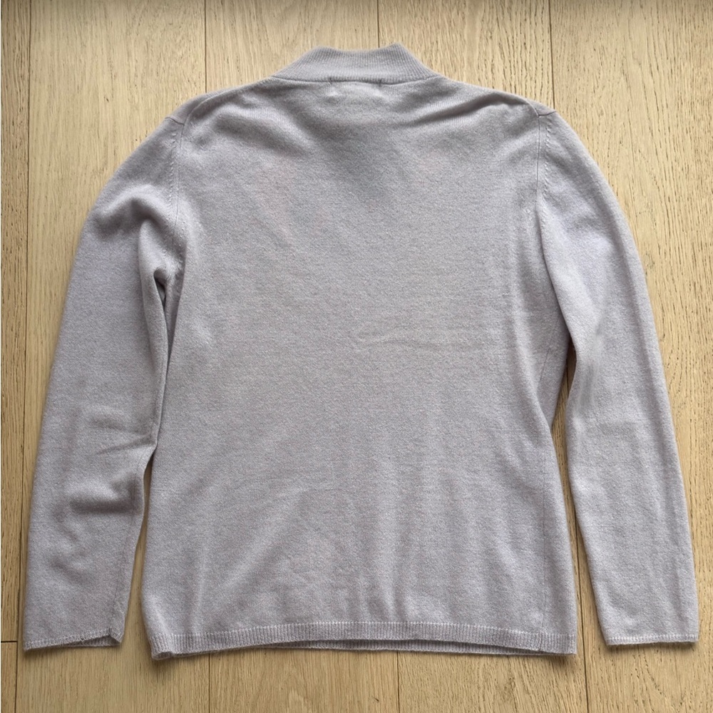 Vintage 100% Cashmere Lavender Mock Neck Sweater | Sutton Studio | Size M - Picture 4 of 6